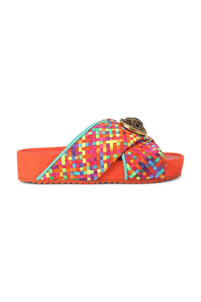 Kurt Geiger London papuci pentru femei Chelsea Cross Strap portocaliu 3973169609