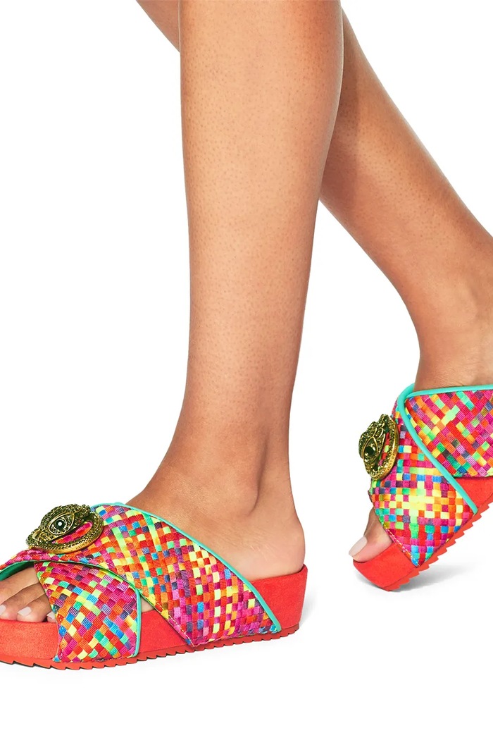 Kurt Geiger London papuci pentru femei Chelsea Cross Strap 3973169609