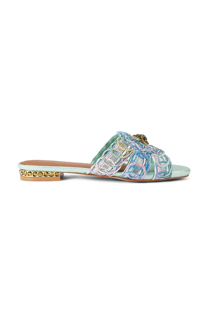 Kurt Geiger London dámske šľapky Chelsea Woven Flat Sdl tyrkysová 5600589999