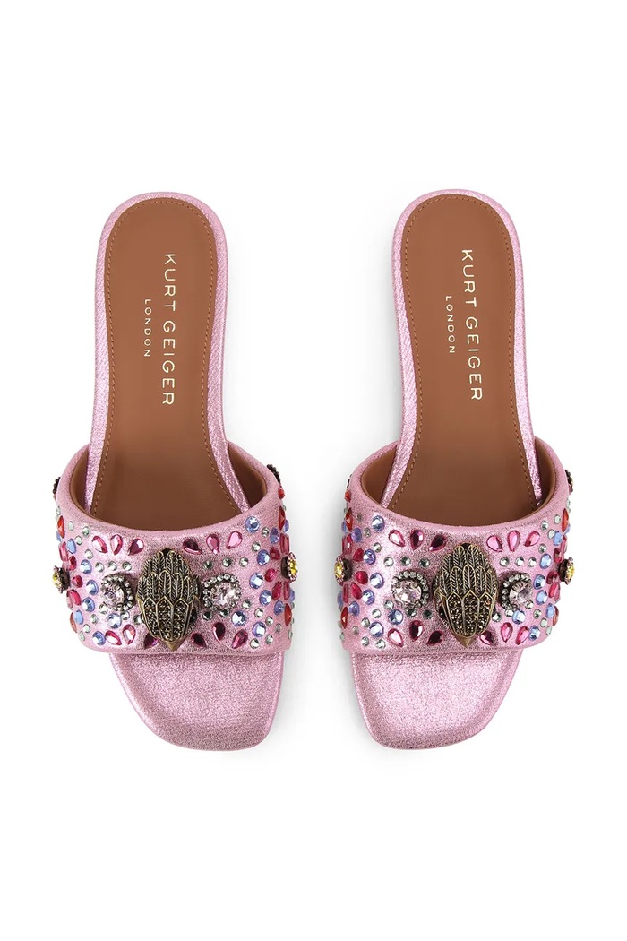 Kurt Geiger London natikači ženski Kensington Flat Sandal 8496157609 roza SS26