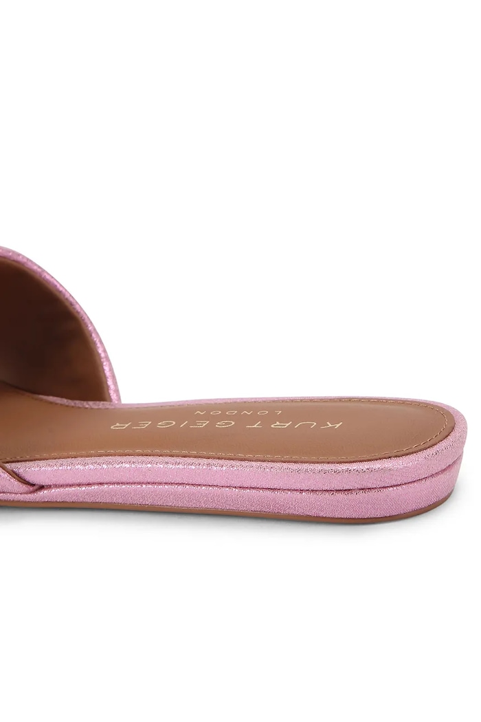 Obutev Kurt Geiger London natikači ženski Kensington Flat Sandal 8496157609 roza