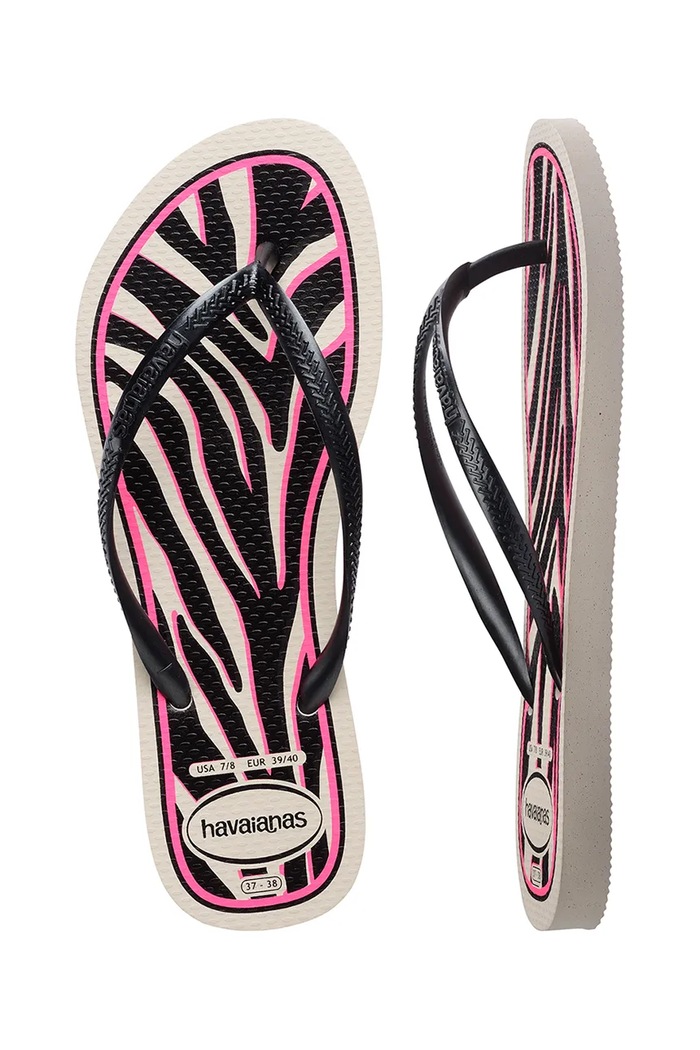 Dámske šľapky Havaianas SLIM ANIMALS 4103352.7018 čierna