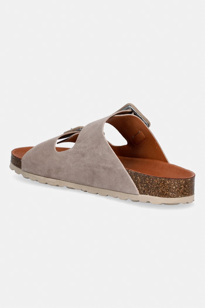 Обувки Verbenas чехли дамски от велур RANDEL VELOUR 3301870268.PIEDRA бежов