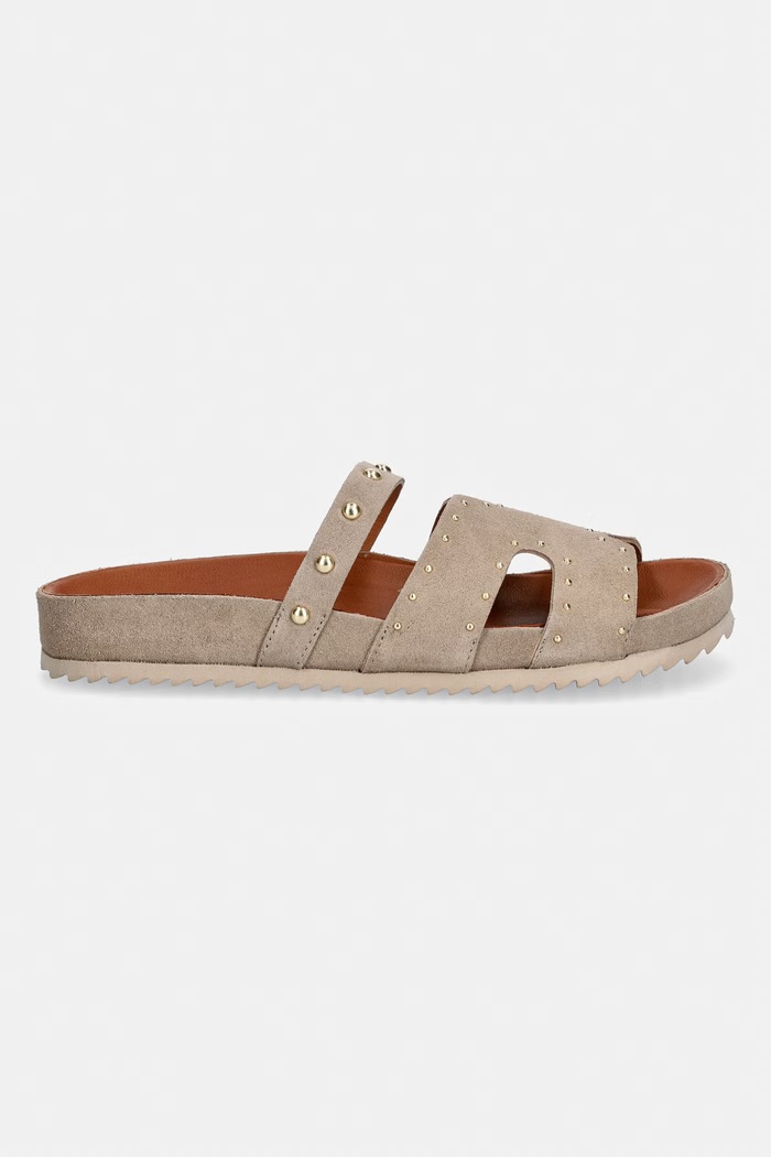 Verbenas šľapky dámske semišové MINA SERRAJE TACHAS 6802330041.PIEDRA béžová SS26