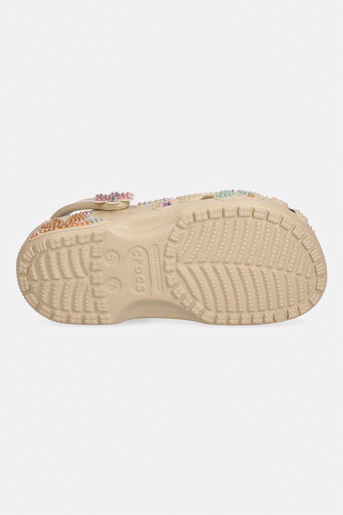 Crocs σαγιονάρες Γυναικεία Classic Summer Beaded Clog 213237.205 μπεζ