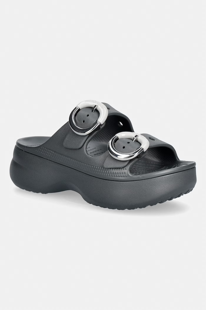 Crocs σαγιονάρες Στην πλατφόρμα Γυναικεία Saturday Platform Dipped Buckle Sandal γκρί 213246.0YK