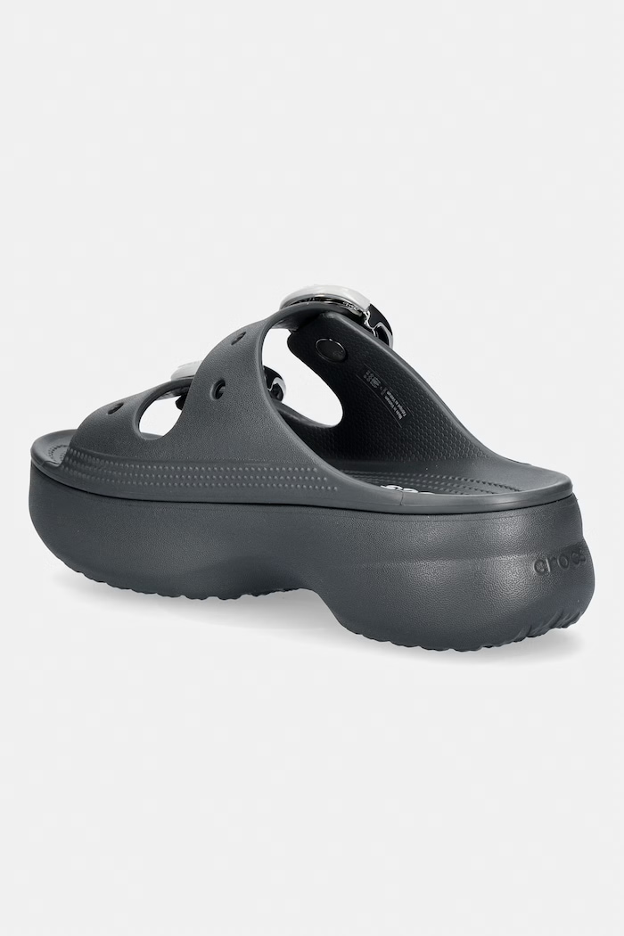Παπούτσια Crocs σαγιονάρες Στην πλατφόρμα Γυναικεία Saturday Platform Dipped Buckle Sandal 213246.0YK γκρί