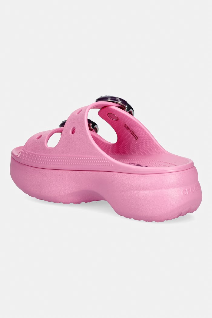 Παπούτσια Crocs σαγιονάρες Στην πλατφόρμα Γυναικεία Saturday Platform Dipped Buckle Sandal 213246.669 ροζ