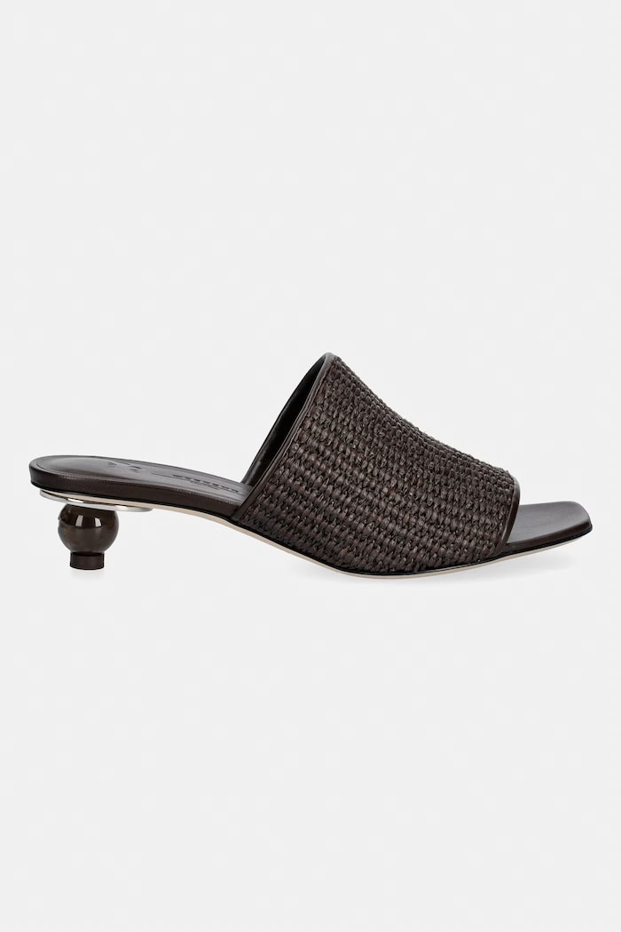 Weekend Max Mara papuci cu toc jos pentru femei Wkafiesta 2615521035600.DBROWN maro SS26
