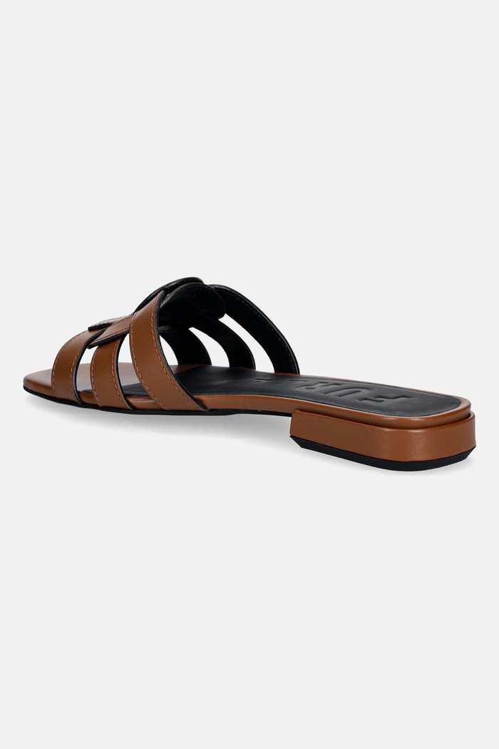 Încălțăminte Furla papuci pentru femei, din piele Summer YL22SUM.Y62000.03B00 maro