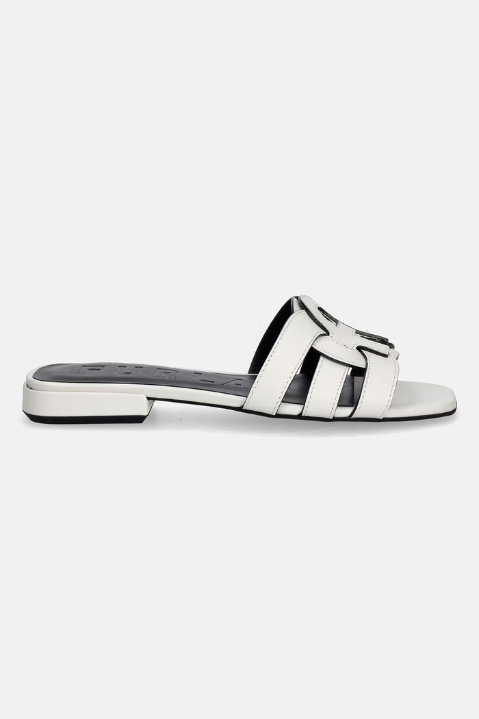 Furla papuci pentru femei, din piele Summer YL22SUM.Y62000.1704S gri SS26