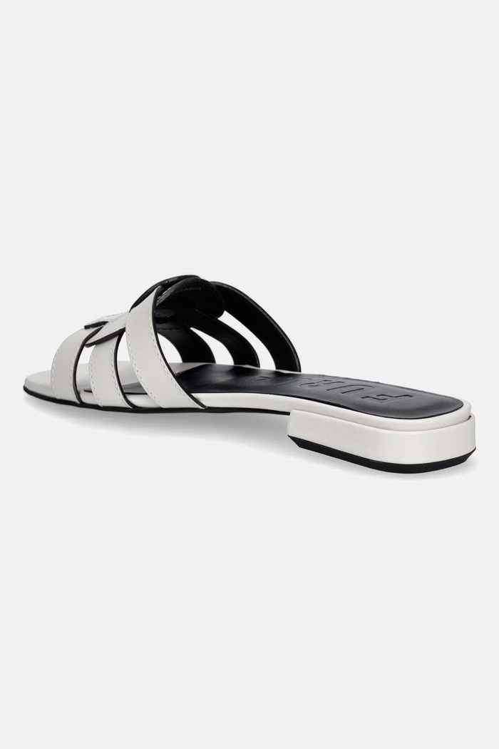 Încălțăminte Furla papuci pentru femei, din piele Summer YL22SUM.Y62000.1704S gri