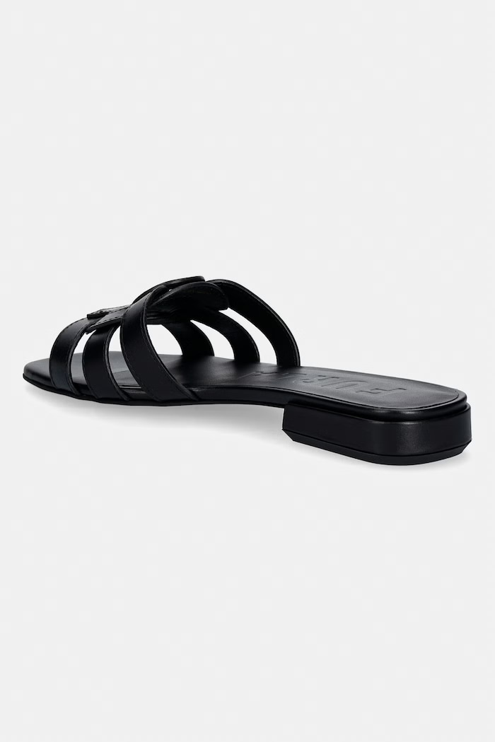Încălțăminte Furla papuci pentru femei, din piele Summer YL22SUM.Y62000.O6000 negru