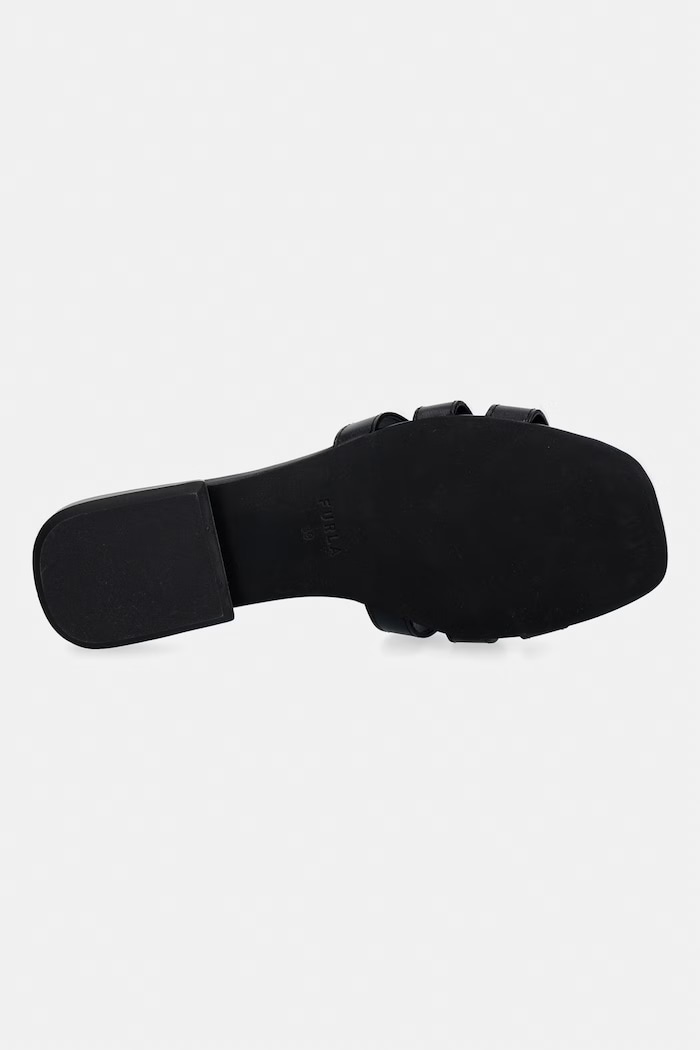 Furla papuci pentru femei, din piele Summer YL22SUM.Y62000.O6000 negru