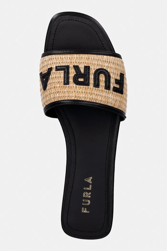 Γυναικείες σαγιονάρες Furla Brezza μαύρο YL55BRE.BX4561.NN000