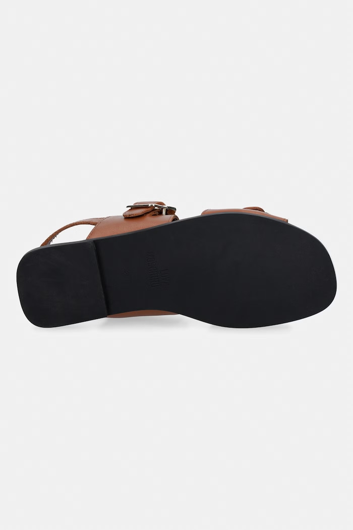 Love Moschino sandale femei din piele JA16112G0OIA0200 maro