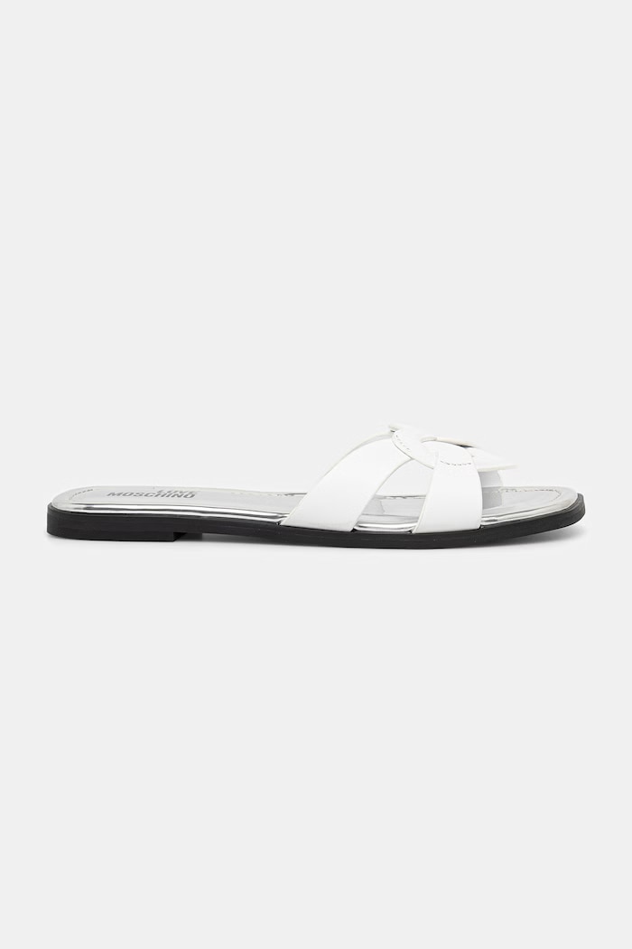 Love Moschino šľapky dámske kožené JA28092G0OIAX100 biela SS26