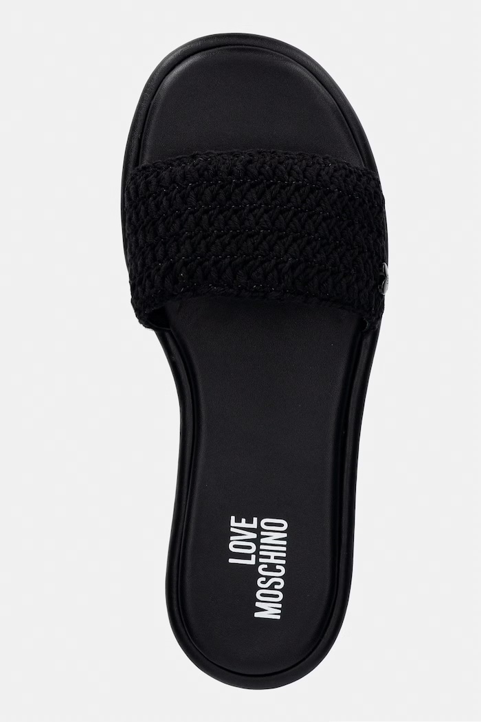 Love Moschino papuci femei negru JA28242G0OJQB000