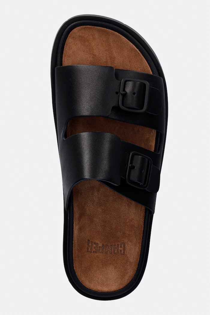 Camper klapki damskie skórzane Lluc Sandal czarny K201881.001
