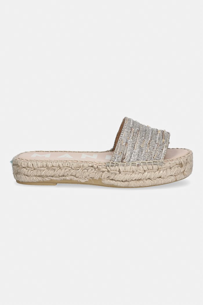 Manebi papuci pentru femei Gold Espadrilles Sandals H.3.1.DS aur SS26