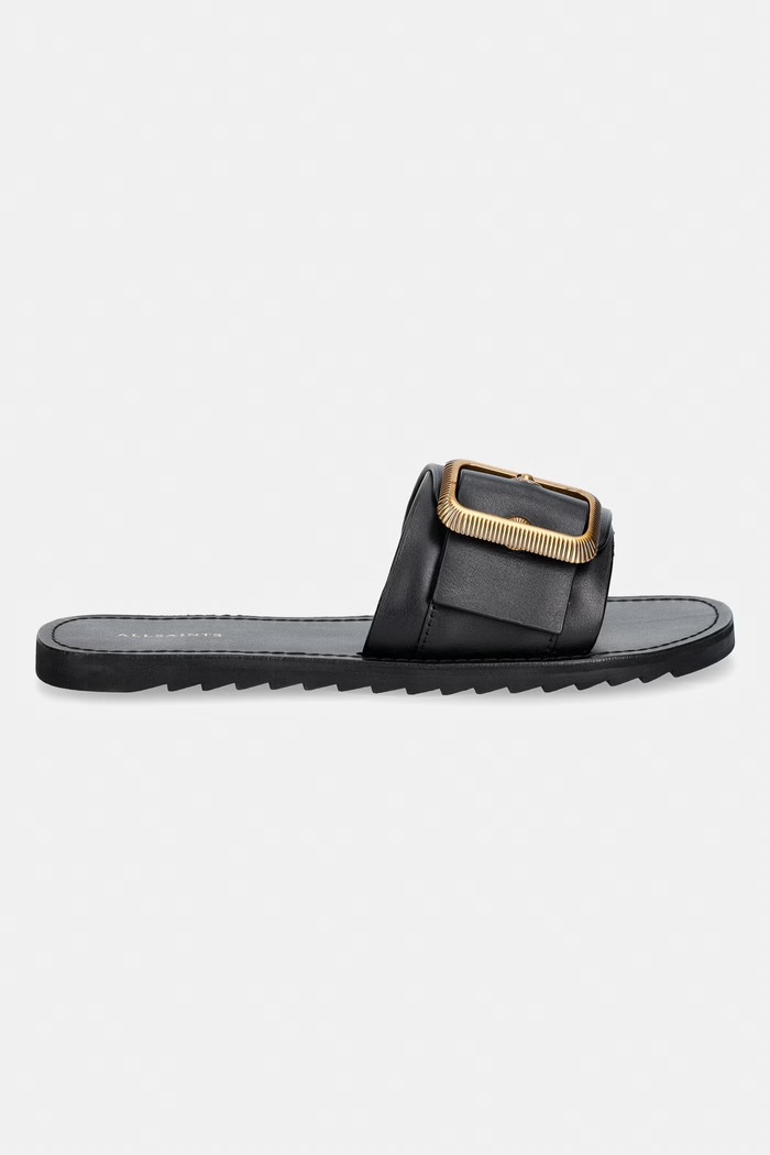 AllSaints sandále dámske kožené Ella Slider W123FE čierna SS26