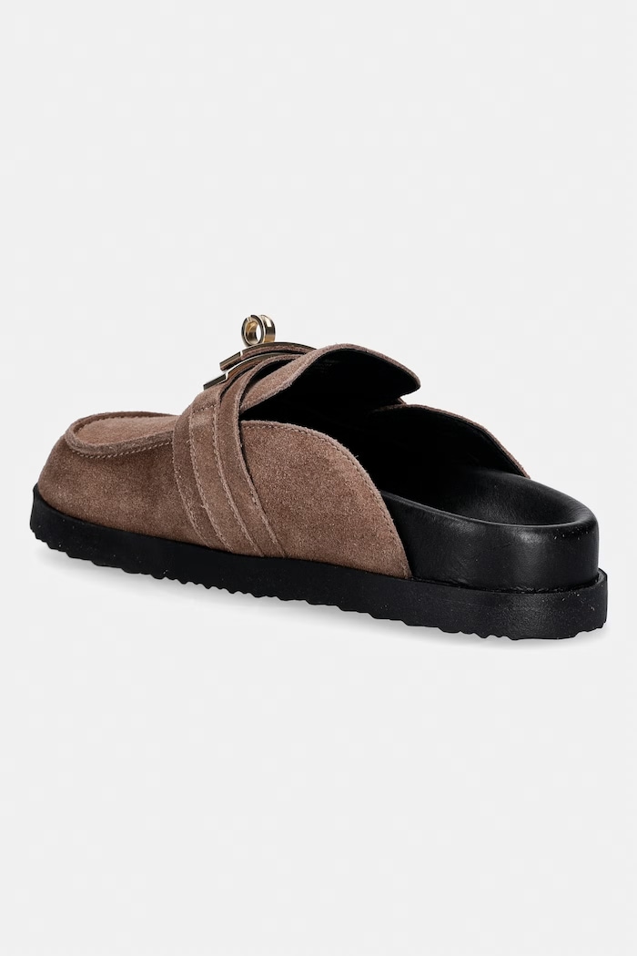 Încălțăminte Nokwol papuci pentru femei din piele întoarsă Tammy Mushroom Suede Tammy.Mushroom.Suede maro
