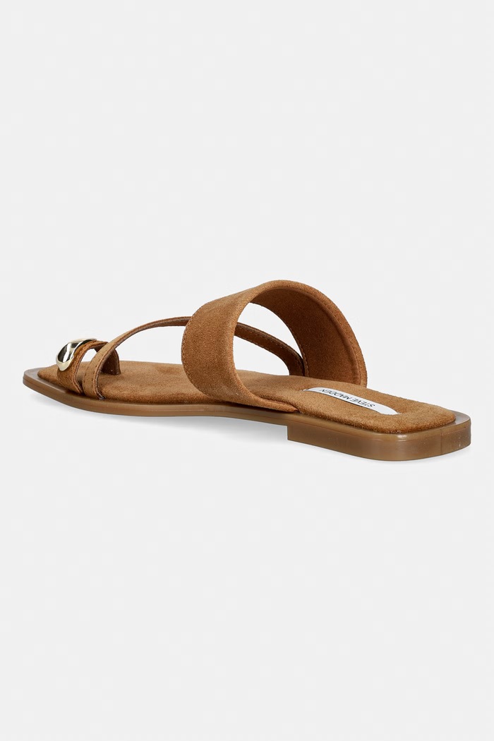 Încălțăminte Steve Madden șlapi pentru femei, din piele întoarsă Ellaina 11005471.215 maro