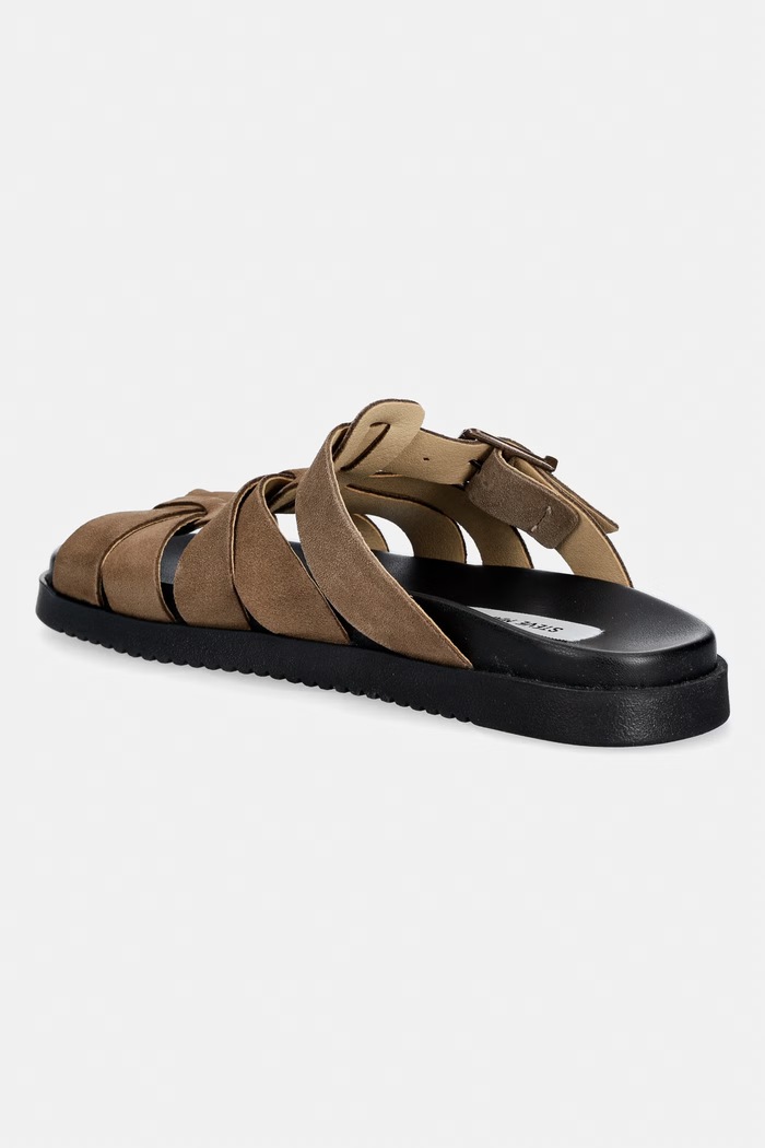 Încălțăminte Steve Madden papuci cu degetele acoperite de femei din nubuc Mamba 11005365.275 bej