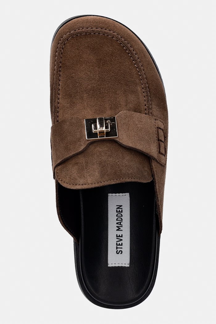 Steve Madden šľapky dámske semišové Megg hnedá 11005393.275