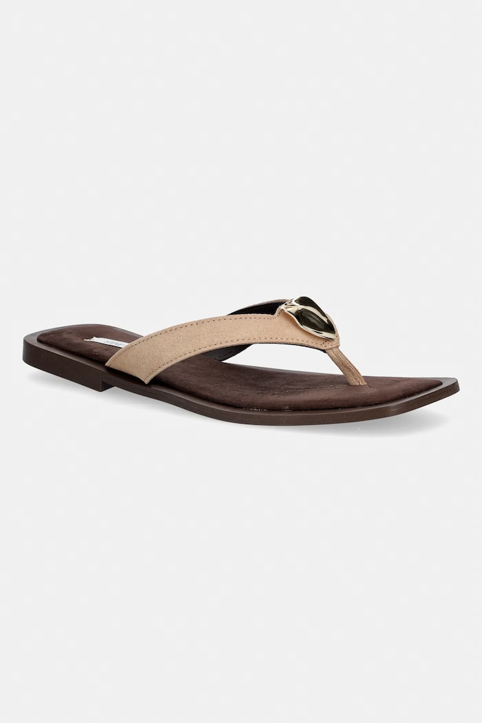 Steve Madden șlapi pentru femei, din piele întoarsă Meira bej 11005377.295