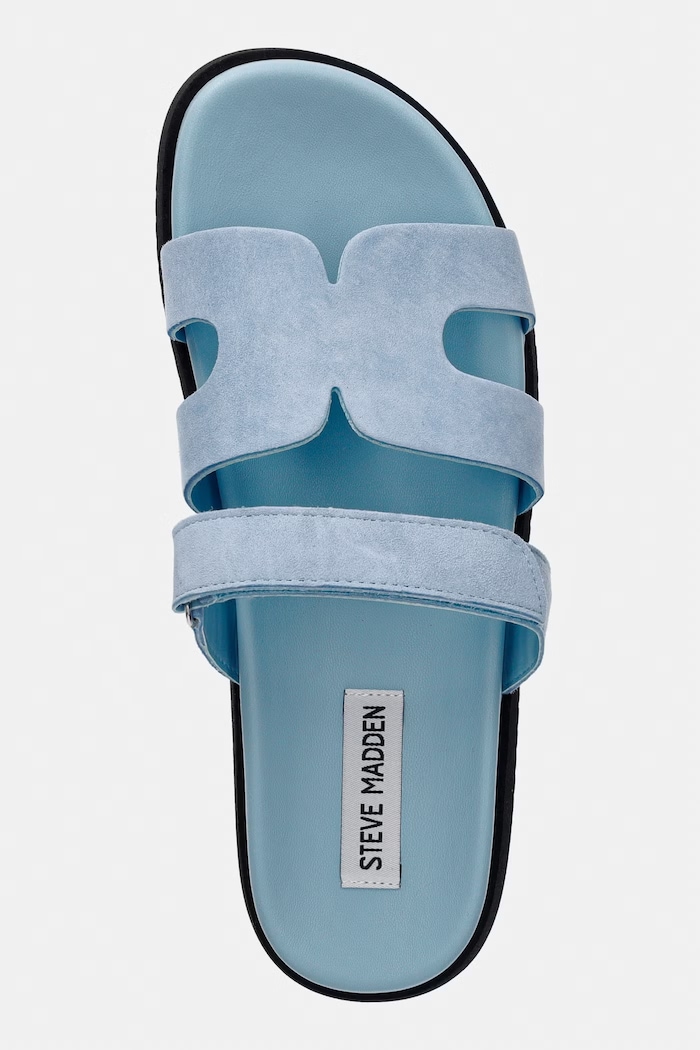 Steve Madden šľapky dámske nubukové Missile modrá 11003028.455