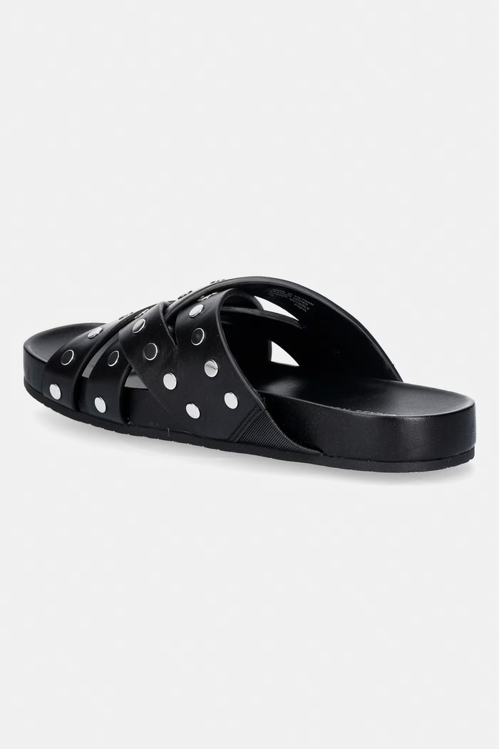 Obuv MICHAEL Michael Kors šľapky dámske kožené Irene Flat Sandal 40S5IRFS5L.001 čierna