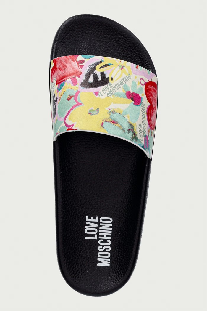 Love Moschino klapki damskie czarny JA28162G1OI1080A