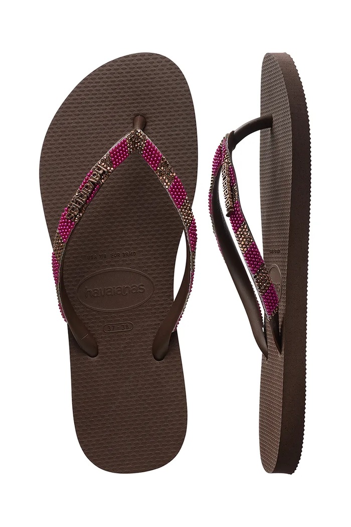 Havaianas japonki damskie SLIM GLOW 4150168.0727 brązowy
