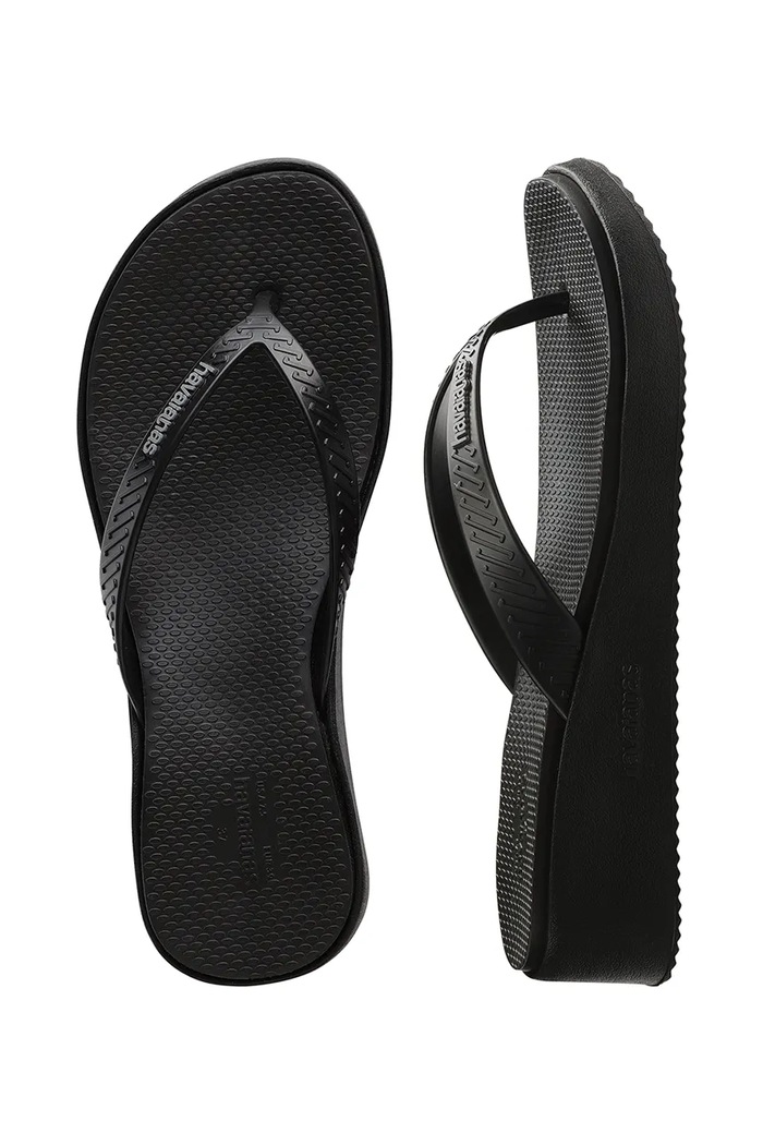Havaianas σαγιονάρες δίχαλο Γυναικεία HIGH PLATFORM 4150150.00090 μαύρο