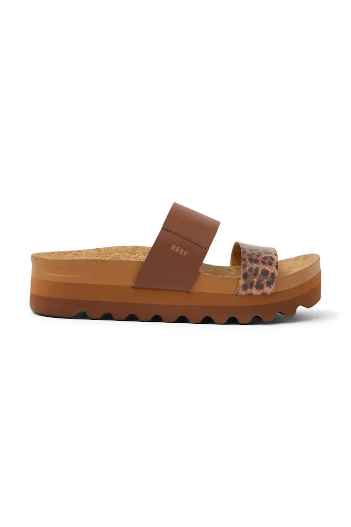 Reef klapki na platformie damskie Cushion Vista Hi brązowy CJ9011