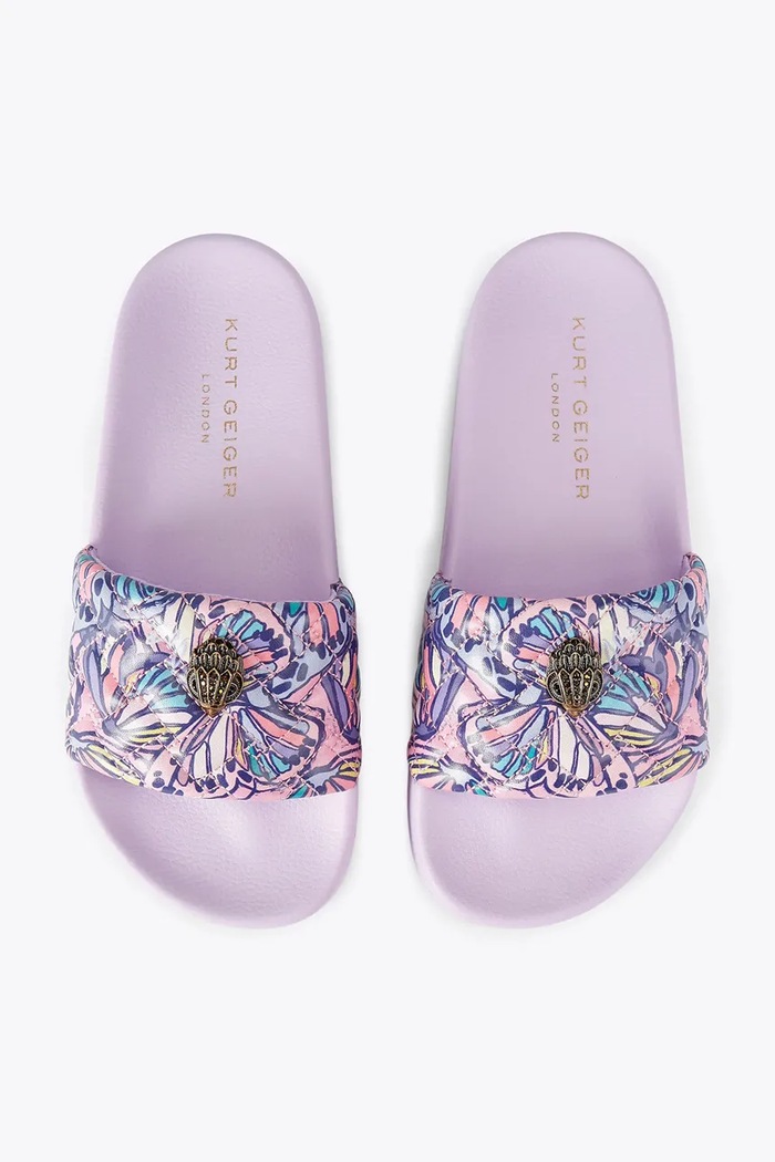 Kurt Geiger London klapki damskie Meena Eagle Lilac 7400295999 fioletowy SS26