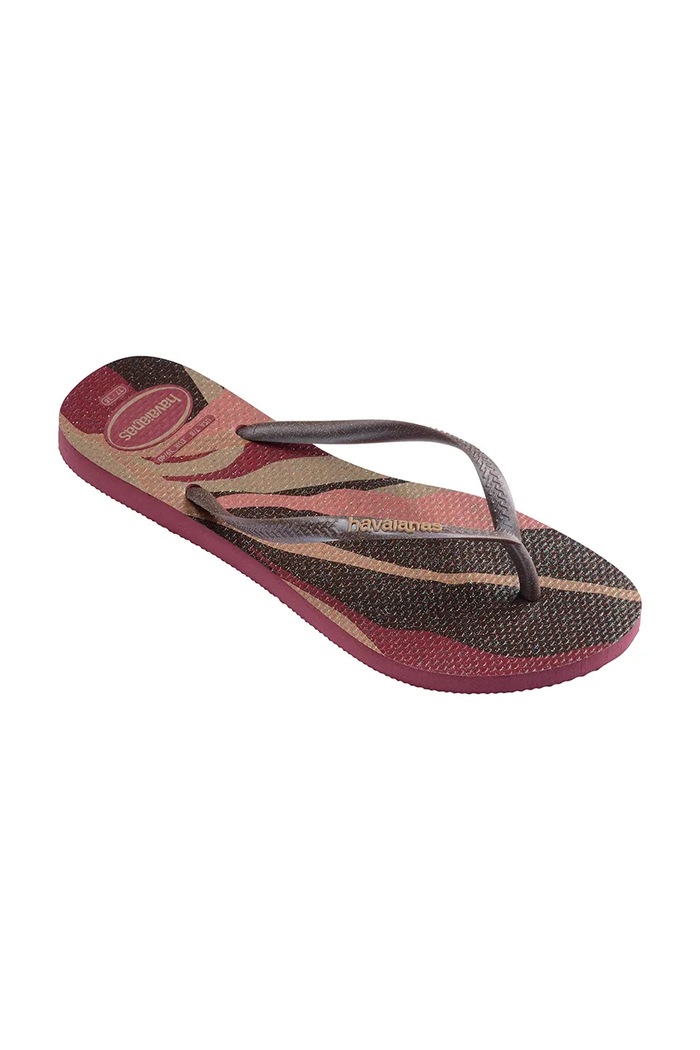 Obuwie Havaianas japonki damskie SLIM PALETTE GLOW 4145766.9339 bordowy