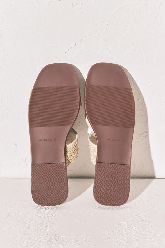 women'secret pantofle dámské MMP NATURAL FLAT 3223028 béžová