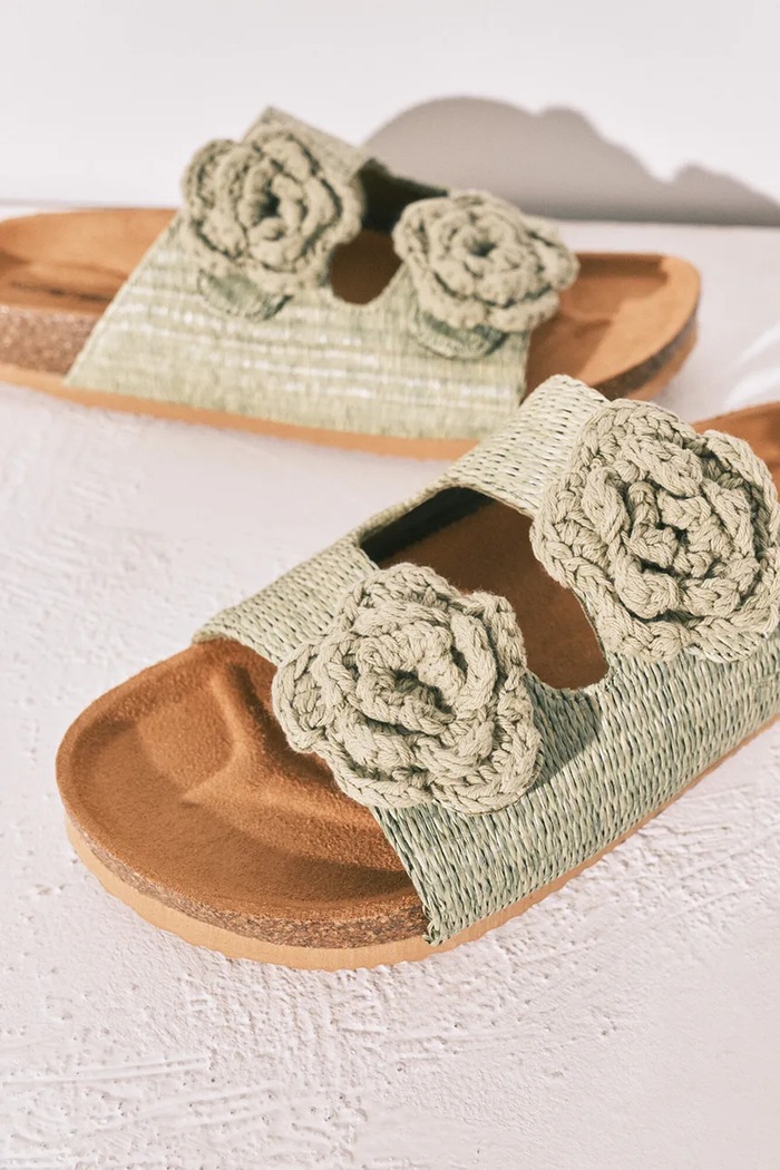 women'secret pantofle dámské MMT FLOWER BIO GREEN 4993743 zelená SS26