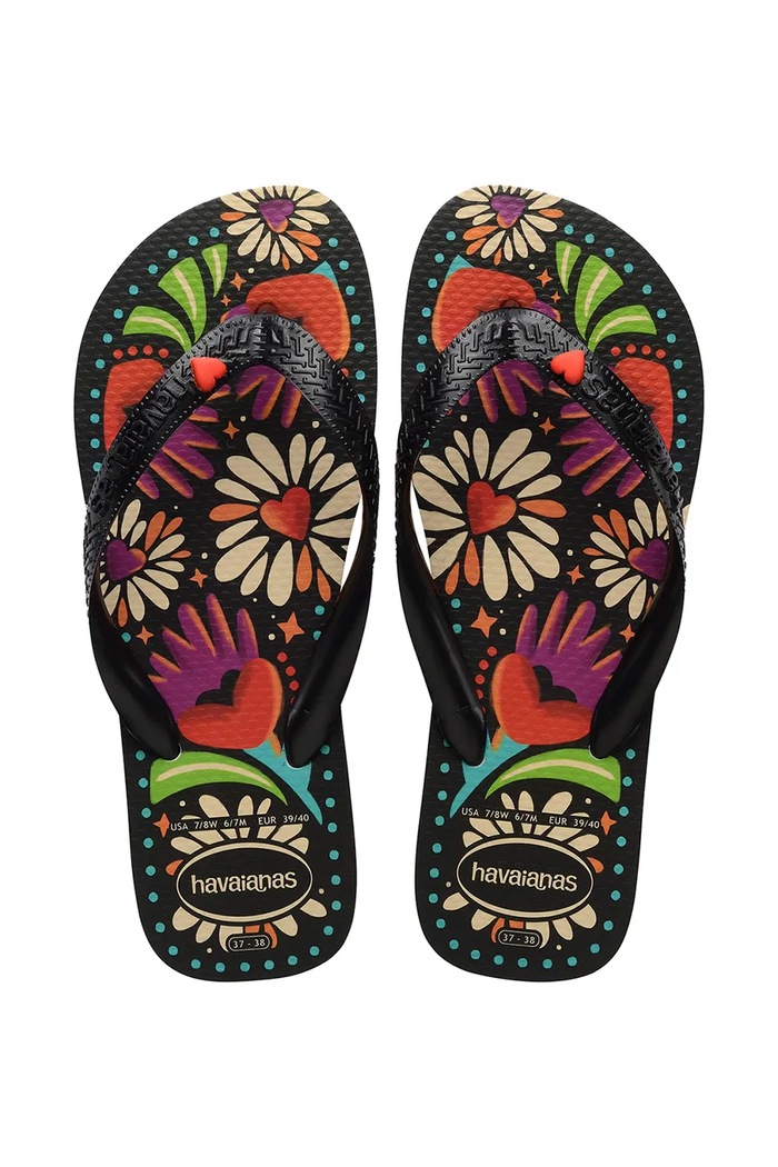 Havaianas japonki damskie TOP BEGONIA CORACAO czarny 4150745.00090