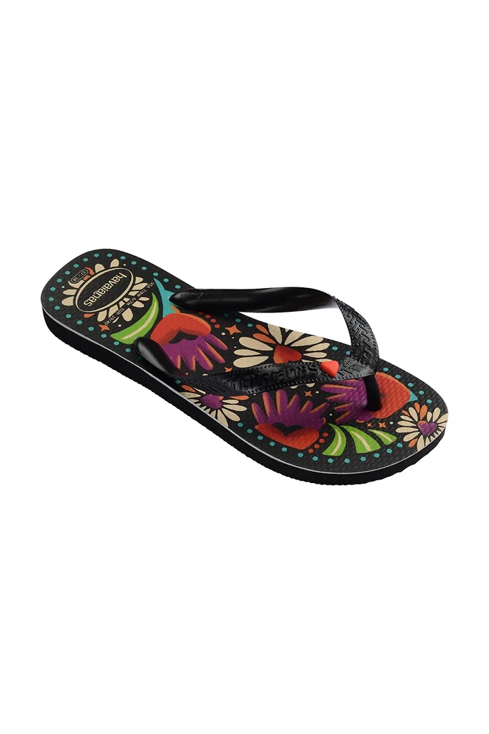 Obuwie Havaianas japonki damskie TOP BEGONIA CORACAO 4150745.00090 czarny