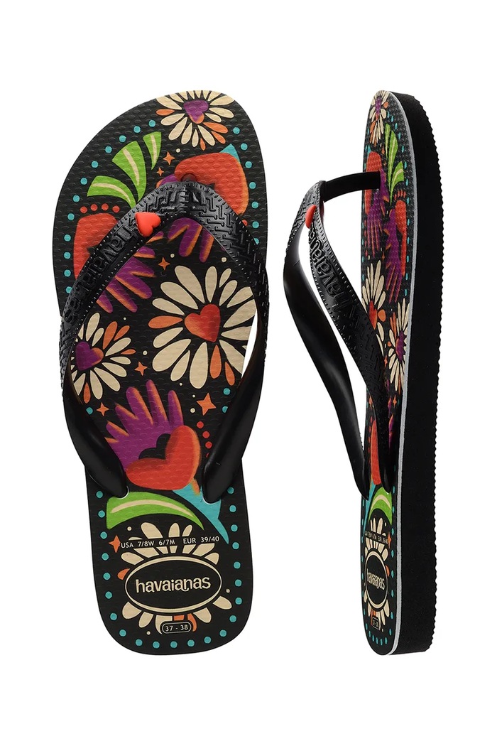 Havaianas japonki damskie TOP BEGONIA CORACAO 4150745.00090 czarny