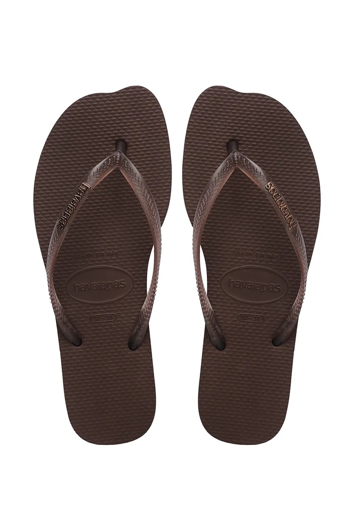 Havaianas japonki damskie SLIM SPLIT brązowy 4150398.00727