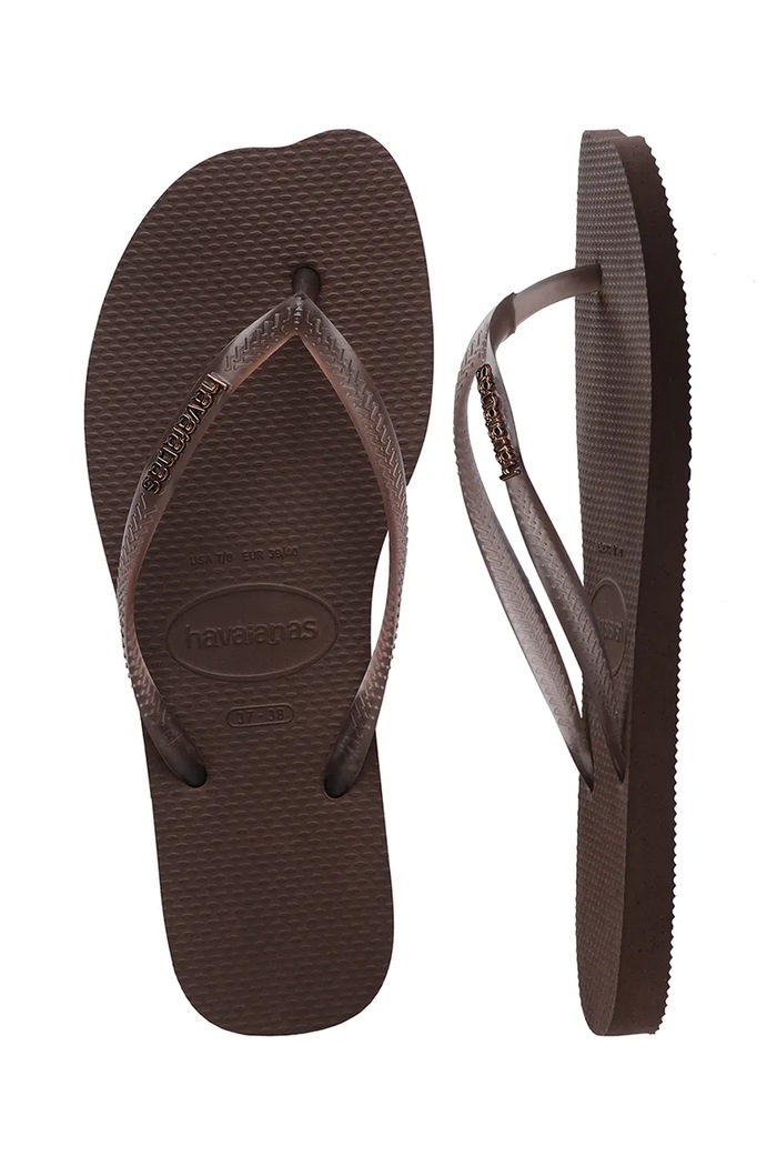 Havaianas japonki damskie SLIM SPLIT brązowy 4150398.00727