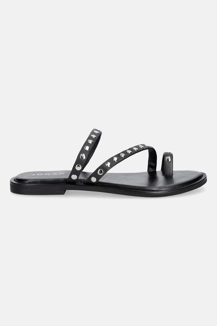 Jonak papuci pentru femei, din piele WICKET 3800348.26 maro SS26