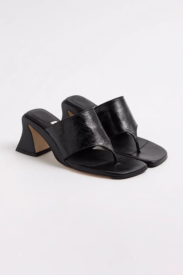 Miista papuci pentru femei, din piele Ernie MI.6121 negru SS26