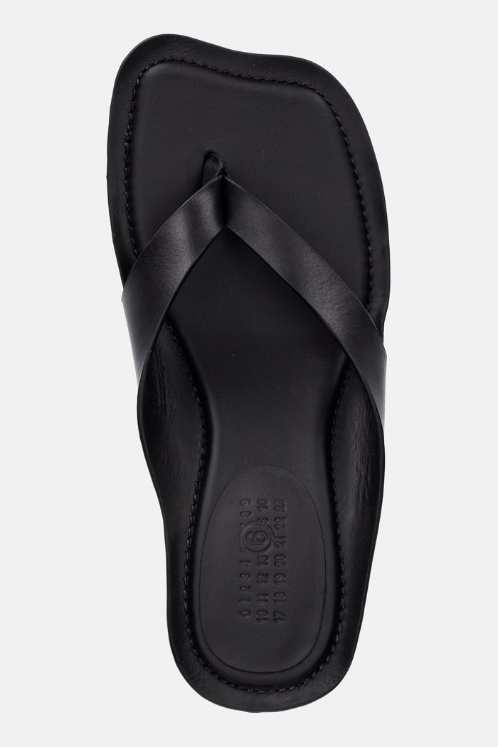 MM6 Maison Margiela japonki damskie skórzane czarny S66WP0120.P7702