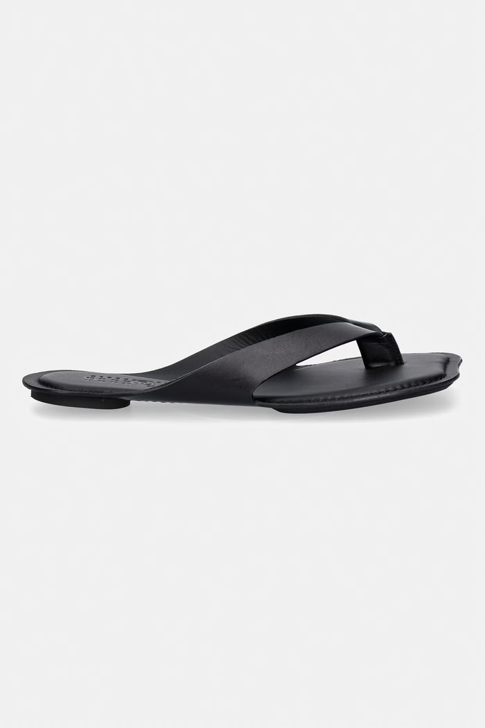 MM6 Maison Margiela вьетнамки для женщин кожаные S66WP0119.P7702 чёрный SS26