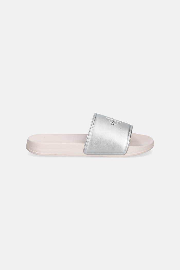 Calvin Klein Jeans papuci pentru piscină pentru copii V3A0.83268 roz SS26